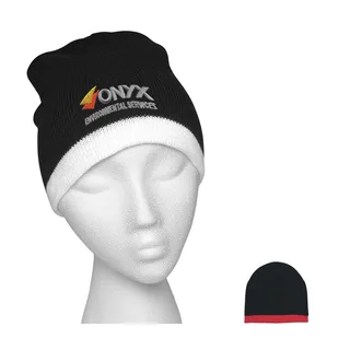 1076 - Knit Beanie With Stripe