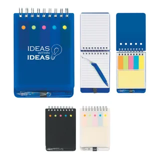 1377 - Spiral Jotter With Sticky Notes, Flags & Pen