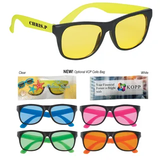4001 - Tinted Lenses Rubberized Sunglasses
