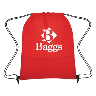 3374 - Wave Design Non-Woven Drawstring Bag