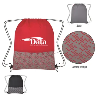 3196 - Bitmap Drawstring Backpack