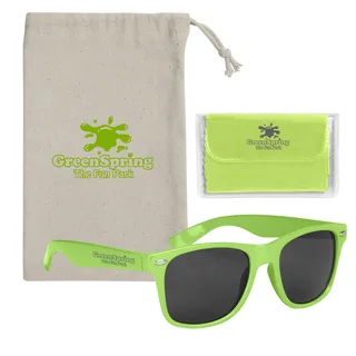 95137 - Malibu Sunglasses With Microfiber Cloth and Pouch