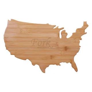 76133 - USA Shape Bamboo Cutting Board