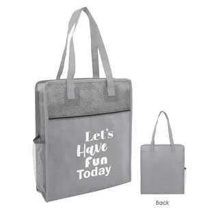 30021 - Color Basics Heathered Non-Woven Tote Bag