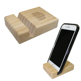 25017 - Bamboo Block Phone Stand