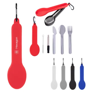 75023 - Travel Utensil Set With Silicone Holder