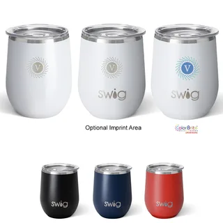 55419 - 12 Oz. Swig Lifeâ„¢ Stainless Steel Stemless Wine Tumbler