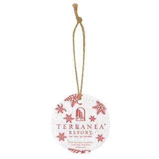93916 - BloominÂ® Circle Shaped Plantable Holiday Ornament