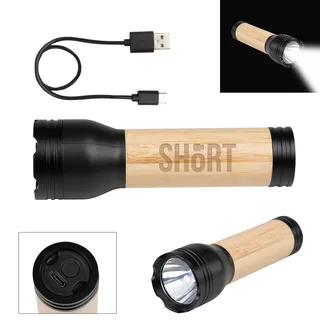 20048 - Bamboo Rechargeable LED Flashlight