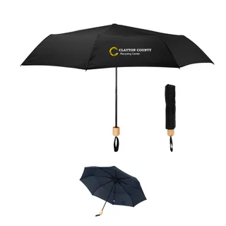 45006 - 41" Arc Umbrella With 100% RPET Canopy & Bamboo Handle