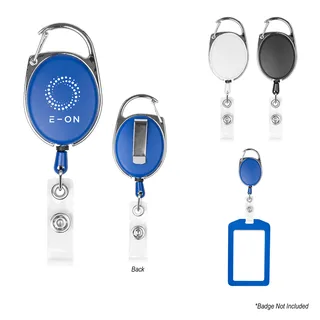 80065 - Retractable Badge Holder With Carabiner