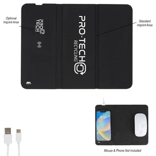 26750 - rPET 10W Wireless Charging Mouse Pad