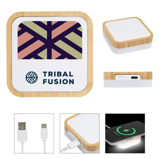 25224 - Bamboo Wireless Charger Night Light