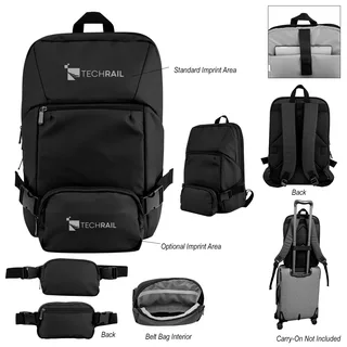 35136 - Yosemite rPET Backpack With Removeable Belt Bag