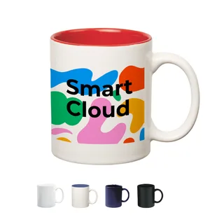 57125 - 11 Oz. Full Color Hughes Stoneware Mug With C-Handle