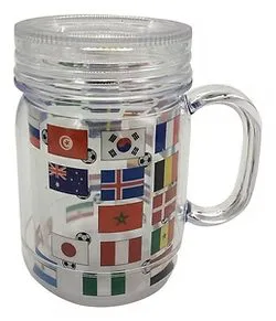 CP30FU021 - MASON JAR PLASTICO DOBLE PARED, DE 16 OZ