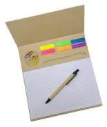 CP23813 - MOUSE PAD/LIBRETA RECICLADA CON HOJAS DE RAYAS.