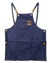 CP24778 - DELANTAL EN TELA CANVAS COLOR DENIM